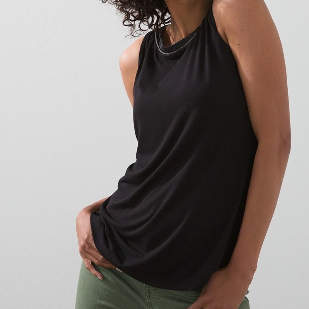 Chico's Touch of Cool Beaded Polished Tank, Size M, Like New - Picture 1 of 8